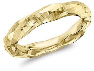 CARISSIMA Damenring Gelbgold 9kt 3.5mm diamantiert facettiert Gr. 56