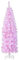 COSTWAY 5FT/6FT Pre-Lit Artificial Christmas Tree, Hinged Slim Pencil Xmas Tree with 343/475 Branch Tips and 190/250 Multi-Color LED Lights, Xmas Holiday Office Home Decor（6FT, Pink）