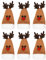 Amosfun 6pcs Mini Christmas Hat Christmas Reindeer Elk Decoration Lollipop Candy Cover Wine Bottle Cover Little Doll Crafts Decor
