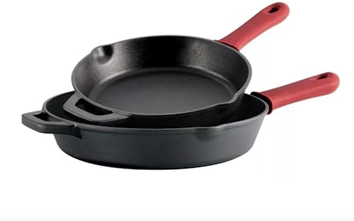 Tramontina 2 Pc Cast Iron Skillet Set, Black