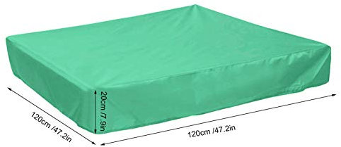 Cubierta para Piscina, diseño de cordón Cubierta Resistente a rasgaduras Piscina Cuadrada, para Piscinas, Patios, Jardines, fosas de Arena(Green, 120 * 120 * 20cm)