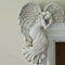 Cantissa Vintage Ecke Schlafen Engel Figuren Türrahmen Ornament Fairy Door Weihnachten Home Decor,Klein Engelsflügel Wand-skulptur,Engel Türrahmen Dekoration-15cm