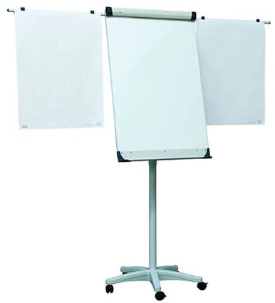 Display Genie Easel Pro Dry Wipe Magnetic Whiteboard 1000 x660mm – Two Extension Display Arms – Adjustable Height – Mobile Base Stand – Flipchart Holder – Ideal for Home, School, Office & Tuition