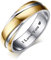 Epinki Verlobungsring Gold Silber, Edelstahl PERSONALISIERT + ETUI mit individueller Gravur I Love You Damen-Ring I Liebe Dich Heiratsantrag Ring, Gr.52 (16.6)