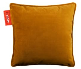 STOOV Ploov - Kabellose Wärmekissen - Infrarot mit Abschaltautomatik - 2.5 bis 5 Stunden wärme - 45x45 cm - Samt Ingwergold