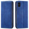 OKZone Kompatibel mit iPhone XS/iPhone X (5,8 Zoll) Hülle, Magnet Leder Tasche Handyhülle, Kartenfächer Schutzhülle, [Premium PU Leder] Flip Klappbare Stoßfeste Magnetische Standfunktion (Blau)