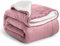 Imperial Rooms Sherpa Fleece Blanket Bed Throws Blankets For Sofas Soft Fluffy Thick Blanket Reversible Microfiber Throw (Pink, Single (130 x 150 Cm))