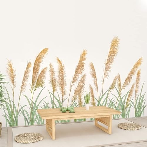 HGDESIGN® Wandtattoo Wandaufkleber Schilf Reed Wandsticker Wanddeko Wohnzimmer Schlafzimmer Selbstklebend (Variante 1)