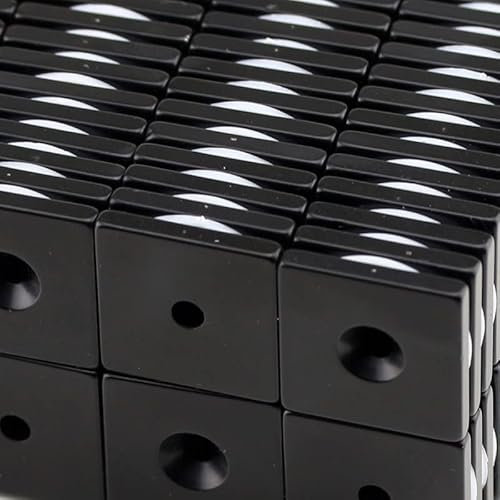 250 NEODYM Quader Magnete 20x20x3 mm 3,5 mm Bohrung Senkung Nord N40 5 KG Anschrauben Schwarz Epoxy