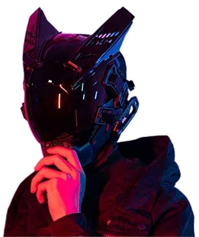 YBJMSFA Cyberpunk Mask - Futuristic Techwear Mask for Halloween Cosplay