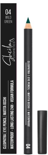 Sheila Cosmetics Cleopatra, Matita Occhi Waterproof, Texture Morbida e Sfumabile, Lunga Durata 24h, Oftalmologicamente Testata, 100% Made in Italy (04 Wild Green)