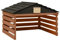 vidaXL Garage de Tondeuse à Gazon Robotique Abri de Tondeuse à Gazon Maison de Tondeuse Jardin Extérieur Noir et Marron 78x74x54 cm Bois de Sapin
