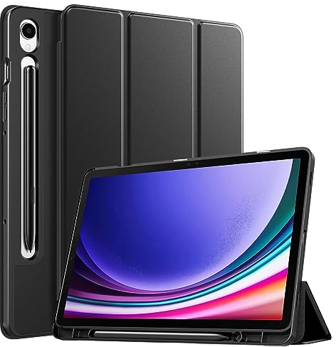TiMOVO Funda para Samsung Galaxy Tab S9 2023, Cubierta Delgada con Soporte Ajustable Ranura de S Pen para Nuevo Galaxy Tab S9 11 Pulgada SM-X710/SM-X716B/SM-X718U,Auto Activación/Reposo, Negro