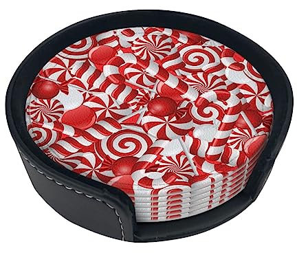 Zuckerstangen Ein 6-teiliges Set bedruckter Mahlzeitmatten, verwendet für verschiedene Tassen in der Heimdekoration