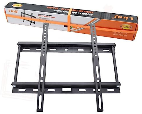 Supporto Tv Staffa fissa J002B per TV 26 29 32 40 43 48 50 55 60 65 POLLICI, Staffa a muro VESA UNIVERSALE per TELEVISORE 4K LED UHD 3D PLASMA SMART (J002B)