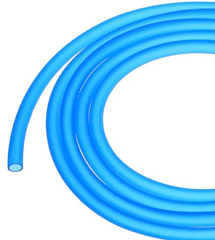 QUARKZMAN Tube PVC Tuyau de Carburant en PVC Durite Essence 5mmx8mm 2 Mètre Bleu pour Tronçonneuses, Tondeuses à Gazon, Coupe-Bordures, Souffleurs, Petits Moteurs
