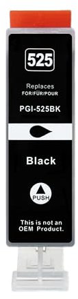 1 XXL Druckerpatrone kompatibel zu PGI-525 BK Schwarz für Canon PIXMA IP4850 IP4950 IX6550 MG5150 MG5250 MG5350 MG6150 MG6250 MG8150 MG8250 MX715 MX885 MX895