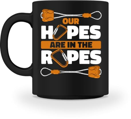 Generisch Our Hopes Are In The Ropes Speed Escalada Kraxler Escalada - Taza, Negro , 50/52
