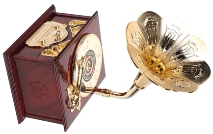 Warmhm 7305a Vintage Wind-up Musikbox Im Retro-stil Nostalgisches Grammophon Als Tischdekoration Als Für Geburtstage Und Wohnaccessoires Für Zuhause