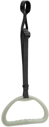 QWORK® Aufstehhilfe Bettgalzen Handgriff Bettgeländer, Extra breite 30cm, Antirutsch und Ergonomisch Geformt mit Verstellbarer Riemen