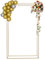 OUKANING Hochzeit Bogen Quadrat 162x55x280cm Ballonbogen Gestell Gold Metall Rosenbogen Wiederverwendet Einfach Montieren/Demontieren, Hintergrund Ständer Hochzeit Party