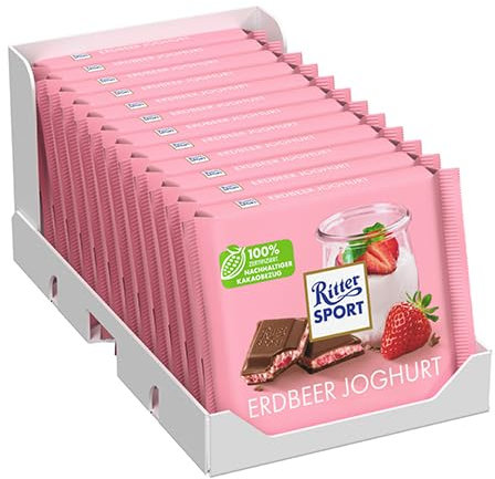 Ritter Sport - Erdbeer Joghurt - 12x 100g