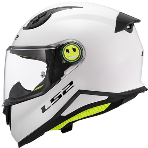 LS2, Casco Moto Integral Niños KID SOLID Gloss White, L