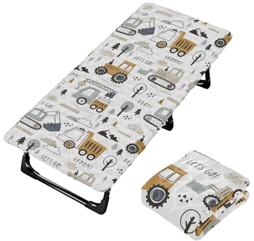 Cute Cars Lkw Kleinkind, tragbares Bettlaken, wasserdicht, für kleines Bodenbett für Kinderbetten, 127 x 63 cm (Bett nicht im Lieferumfang enthalten)