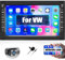 CAMECHO Android 13 Autoradio 2Din für VW T5 Golf 4 Bora Polo MK5 Passat B5 Jetta Peugeot 307, 7 Zoll 2Din Auto Bildschirm mit GPS Navi WiFi Bluetooth Freisprecheinrichtung FM SWC + Rückfahrkamera&MIC