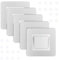 Light Switch Cover Plates 5Pcs, Silver Light Switch Surround Silver, Finger Plates for Light Switches,Self Adhesive Switch Sticker Cover for Home Wall Decoration