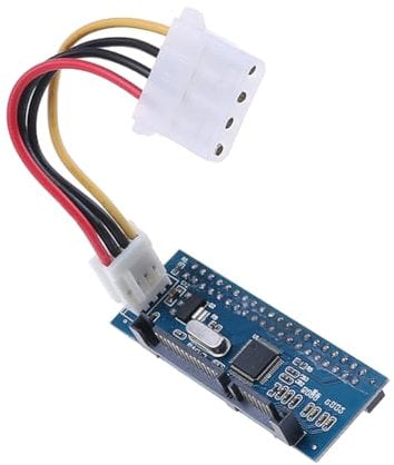 Muuoeou IDE zu SATA Adapter HDD 3.5 IDE zu SATA Festplattenkonverter Blau PATA IDE 40Pin zu SATA 22Pin Festplattenanschluss