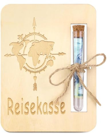 NHQZ Reisekasse Geschenk-Weltkarte Geldgeschenk,Geldgeschenke Verpackung Reise Geschenk,Wunscherfüller Reagenzglas Geschenke für Reisende, 1 Stück