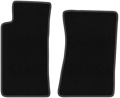 Velours-Fußmatten vorne passend für Mazda MX-5 II NB 1998-2005, Schwarz | passend für Cabrio; dünner Velours-Teppich (Polypropylen), ca. 4 mm; rutschfest, Universal-Befestigungen
