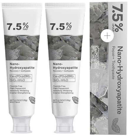 Geelike Nano-Hydroxylapatit-Zahnpasta, Geelike 7.5 Zahnpasta, Geelike Hydroxylapatit-Zahnpasta Für Fortschrittlichen Zahnschmelzschutz, Sanfte Und Wirksame Formel, Fluoridfreie Zahnpasta(2pcs)