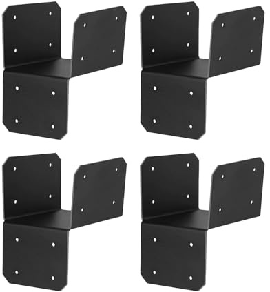 Renchey Équerres de Toit pour Pergola - Connecteur De Poutre Porteur,4 Pièces Connecteurs Polyvalents pour Porche Terrasse Abri de Jardin Garage