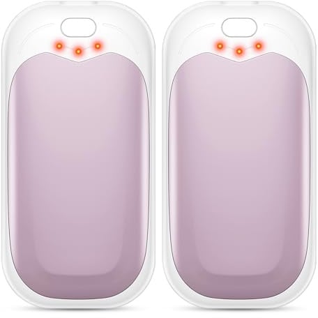 gabless Hand Warmers Rechargeable 2 Pack, Electric Handwarmers USB Hand Warmer Portable Pocket-Sized Hand Heater with 3 Levels Heat, Fast Heating Pocket Warmer Great Gift for Men & Women Office Travel