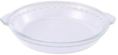 BESPORTBLE Microwave Oven Glass Pie Plate 9-inch High-Temperature Resistant Glass Bakeware Household Kitchen Baking Dish
