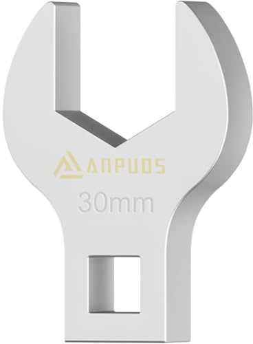 ANPUDS Llave inglesa de 30 mm, tipo V de 1/2'', llave inglesa | métrica, llave combinada para mantenimiento de grifos, tuercas de máquina y aire acondicionado