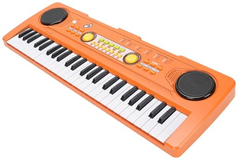 RASTKY Wide Keyboard Piano & Recorder with 49 Keys, USB Power, 16 Tones, Ideal for Kids Music Education