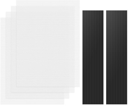 MoKo 400x300mm PVC-Staubnetzfilter für PC-Gehäuse, 4 Stück, Weiß | DIY-Design zum Zuschneiden, Magnetrahmen, PVC-Netz, staubdicht ohne Einbußen bei der Wärmeableitung, einfache Montage