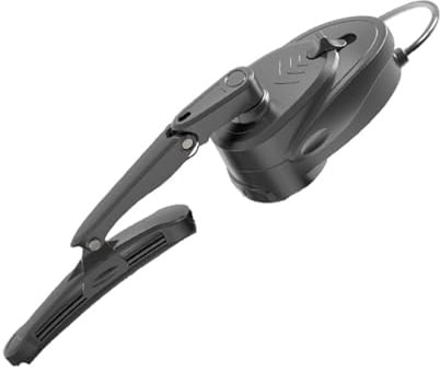 BaotyJie Motorradhelm Scheibenwischer, USB Wiederaufladbar, Gebogene Form, Wasserdicht, 5V Universal, 2W Mini Elektro Scheibenwischer für Helme