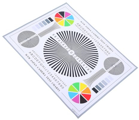 KJHBV Farbkreis Testtafel zur Kamera und Objektiv Farbkalibrierung aus Robustem Papier für Vielseitige Anwendung bei Überwachungssystemen und Langzeitprojekten