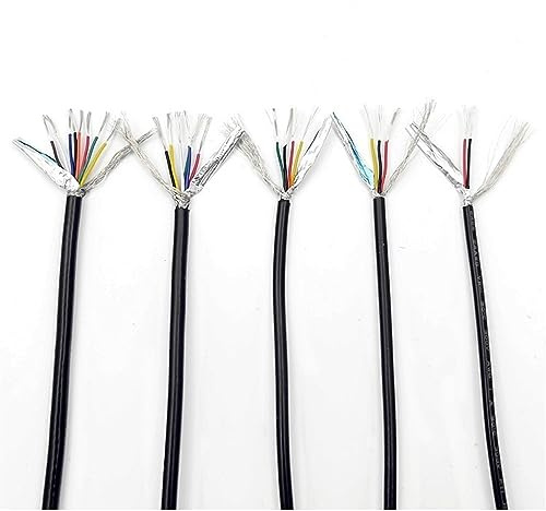 armoured cable， Multicore Shielded Signal Cable Tinned Copper Wire 2-10 Cores 5 meters(24awg,6cores)