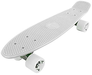 Vinsani® Retro Cruiser Plastic Skateboard 22 X 6 Available In Various Deck Colours with Transparent or Solid Coloured Wheels Includes a Free Carry Bag for the Skateboard