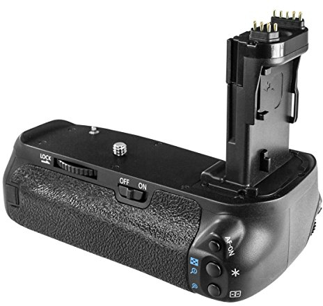 Batteriegriff kompatibel mit Canon EOS 70D, 80D, 90D - ersetzt BG-E14 / BG-E14H