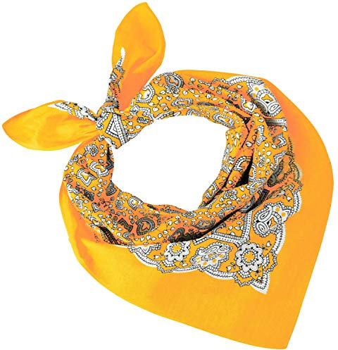 Tobeni Damen Herren Halstuch Bandana Nickituch Kopftuch Baumwolle Unisex | 100% Baumwolle 54x54 cm – Für Damen, Herren & Kinder – Klassisches Kopftuch Bunt – Modisches Textil-Accessoire & Geschenk