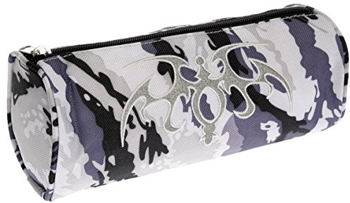 Elephant Faulenzer Mäppchen Rolle Schülermäppchen Stifteetui + Buntstifte (Tattoo Camouflage)