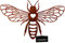 London Ornaments Bee Wall Art for Garden with Rusty Finish
