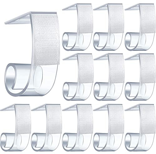 Boao 25 Pack Table Skirting Clips 1.5-2 Inch Hook and Loop