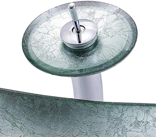 HomeLava Gehärtetes Glas Wasserfall Wasserhahn für Waschbecken Aufsatzwaschbecken (ohne Waschbecken)